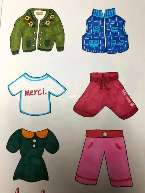 衣服卡通简笔画 衣服卡通简笔画彩色