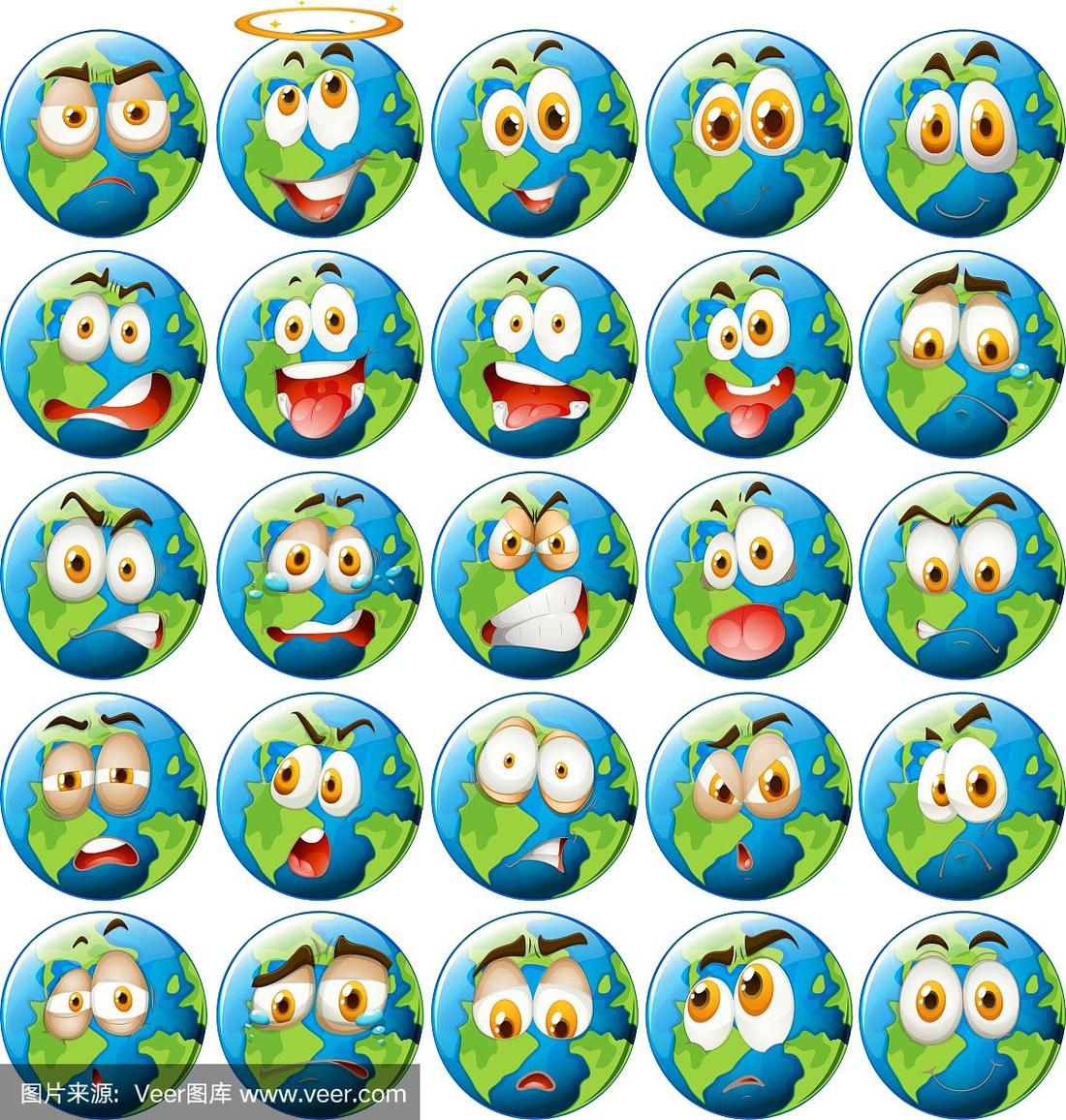 带表情的地球