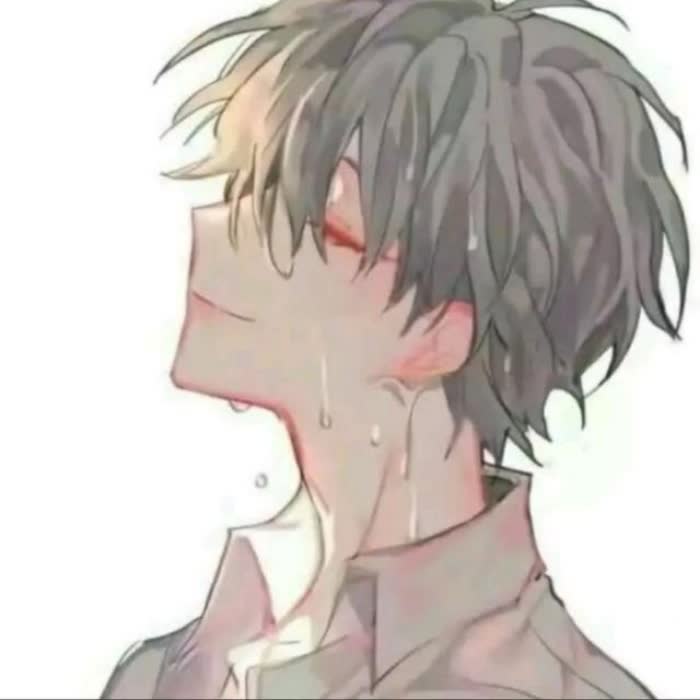 心痛流泪执着男生动漫头像图片