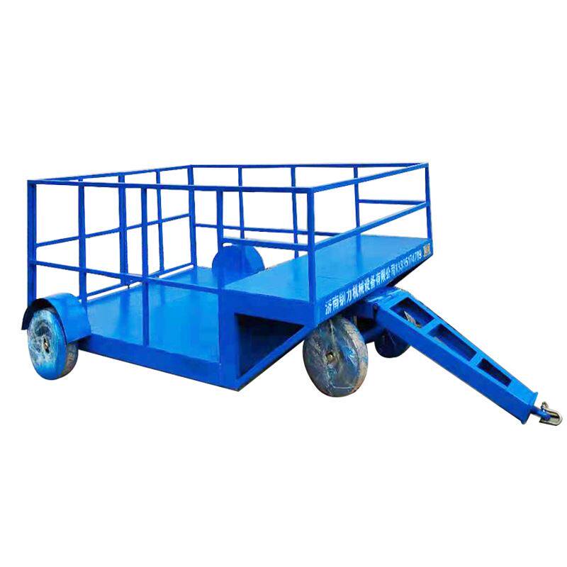 牵引平板拖车叉车牵引厂房货物运输周转车四轮转向重型10吨平板车