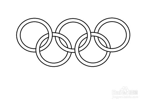 怎么画漂亮的奥运会五环标志