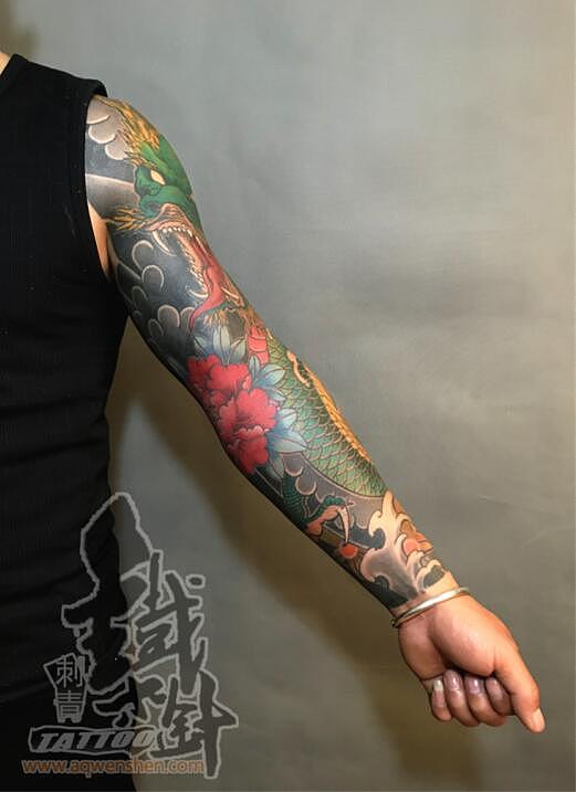 传统纹身花臂纹身图案龙纹身图案