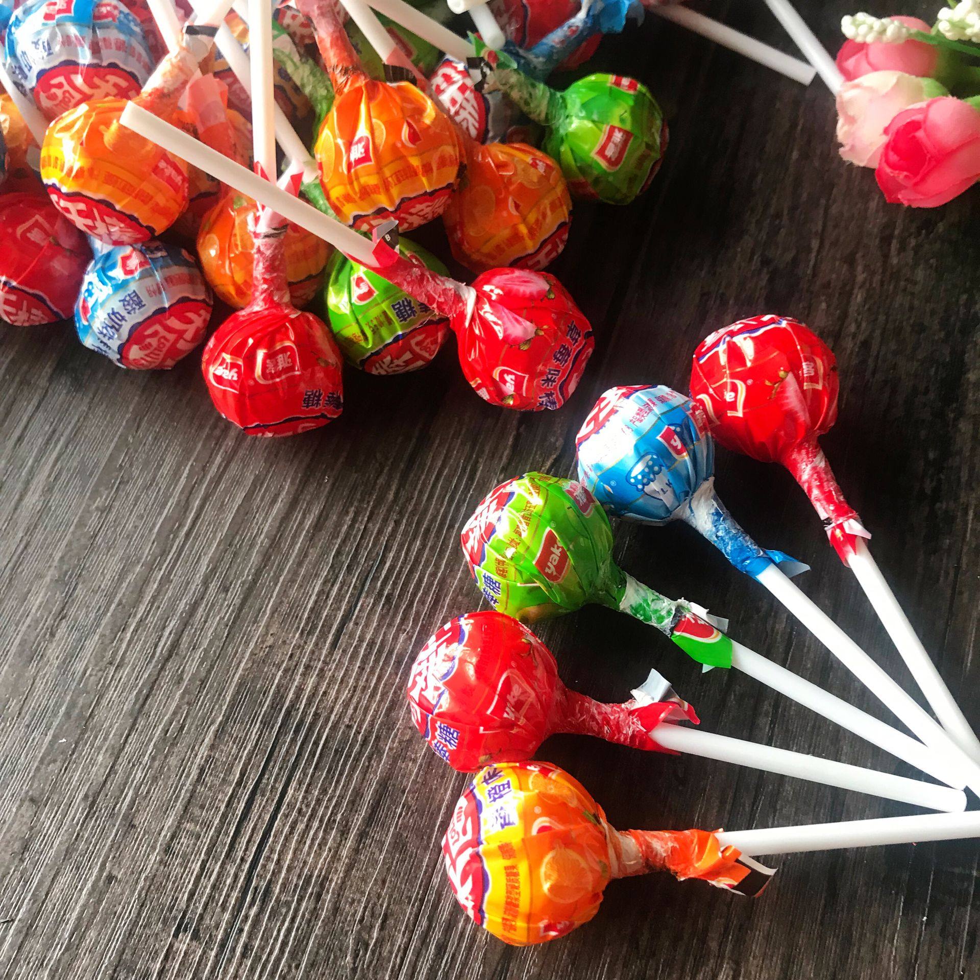 散装雅客天天棒棒糖草莓酸奶果味混合糖果