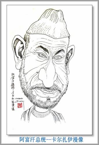 名人肖像漫画简笔画