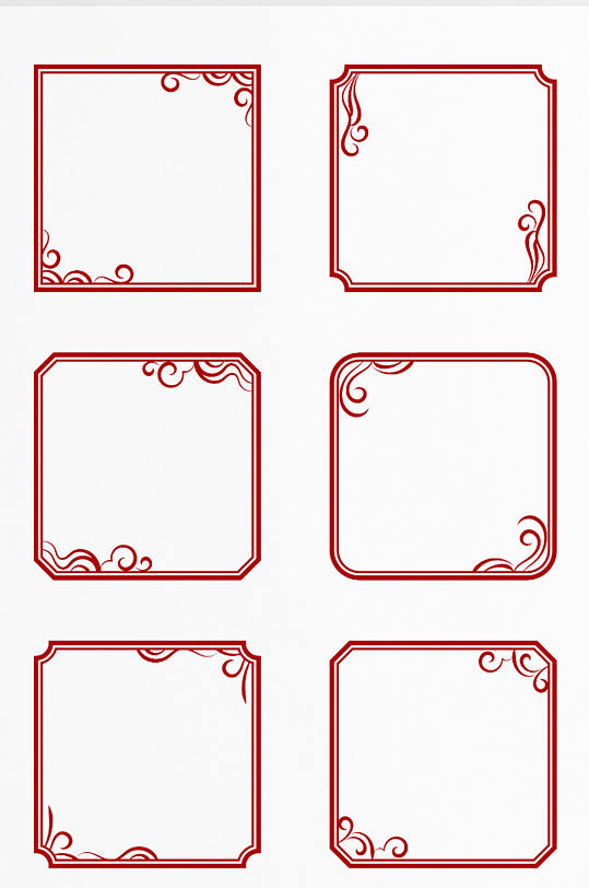 中式边框中国风手绘云纹花纹祥云装饰标题框