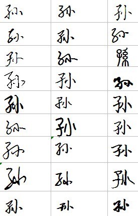 孙怎么写好看