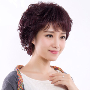 同款货源tb8606050012淘宝假发女短发卷发假发套女全头逼真偏分