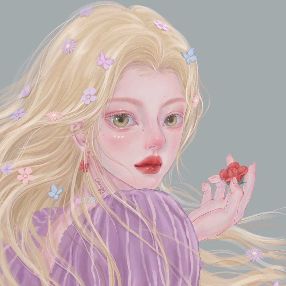 一组迪士尼公主手绘头像看看有木有喜欢滴67