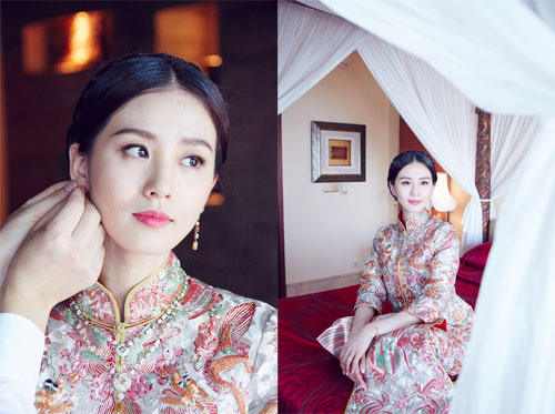 教你秒"妆"新娘刘诗诗的清甜典雅!