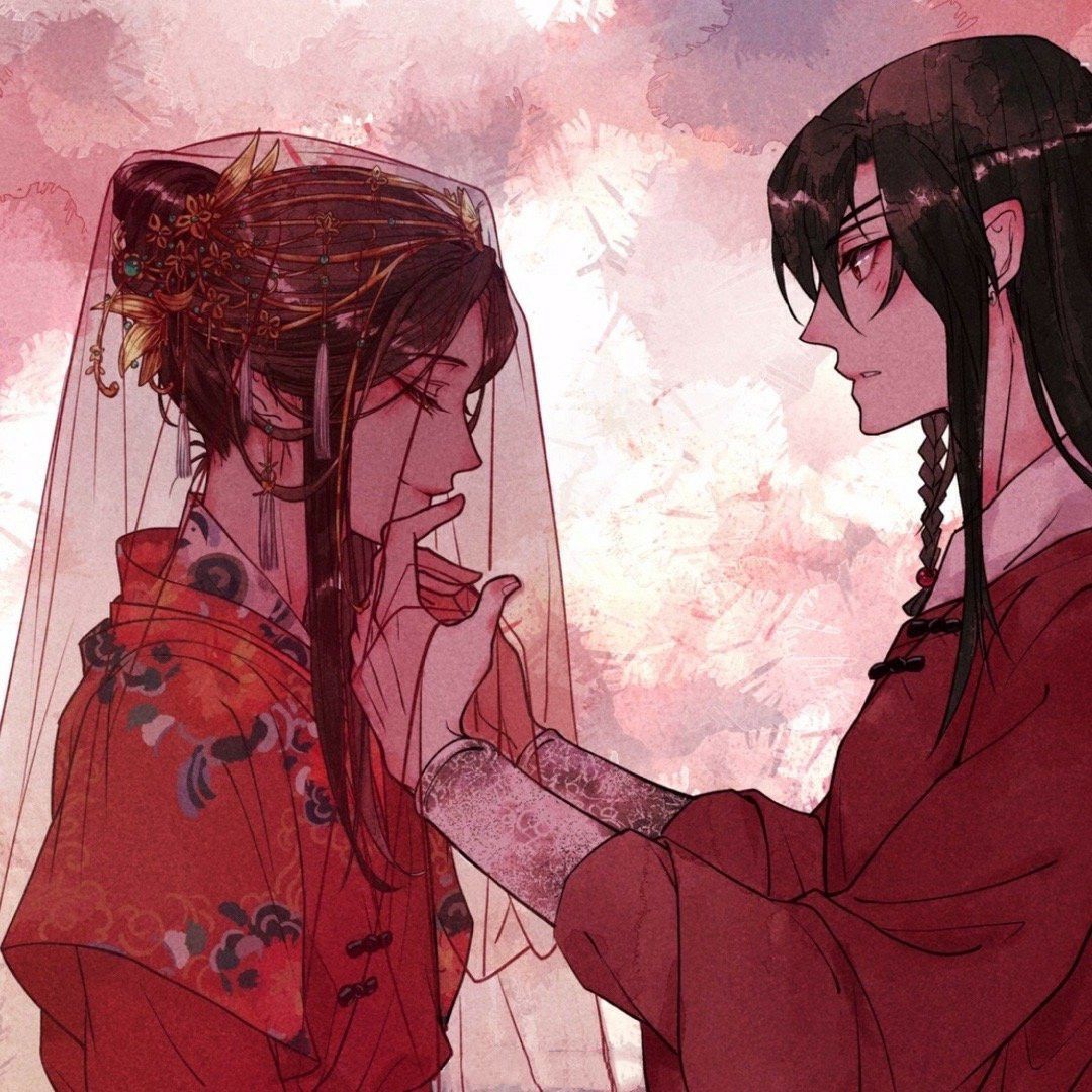 《天官赐福》动画版大结局,谢怜花城大婚夜,一袭红妆的谢怜简直看呆