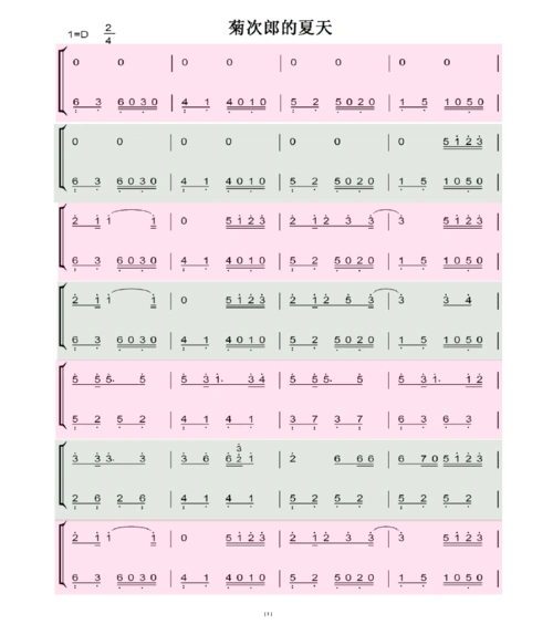 久石让《summer》简谱