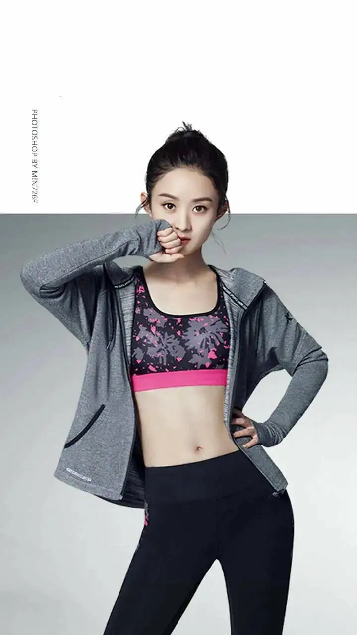 赵丽颖穿运动装太显嫩了,青春有活力