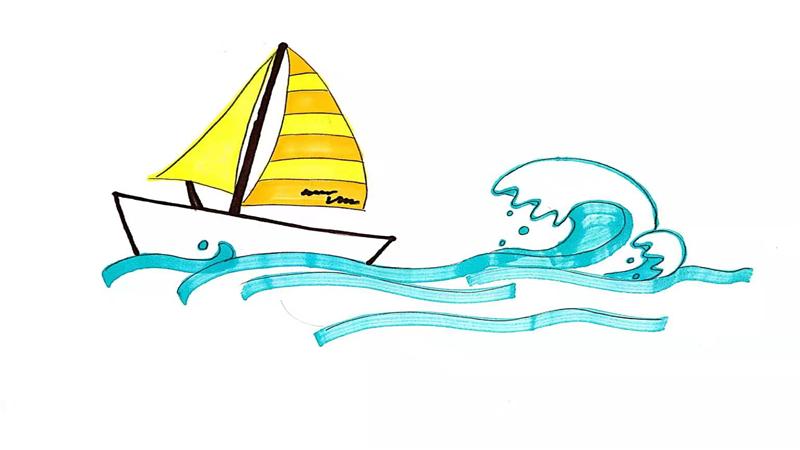 扬帆起航简笔画的画法