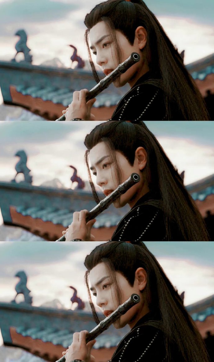 肖战陈情令#不夜天的羡羡 真的好心疼肖战魏无羡吹笛子也能颠倒稚生