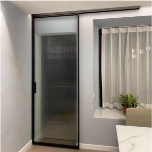 深圳定制极窄铝合金推门单轨单扇厨房吊趟门卫生间门厕所门阳台门