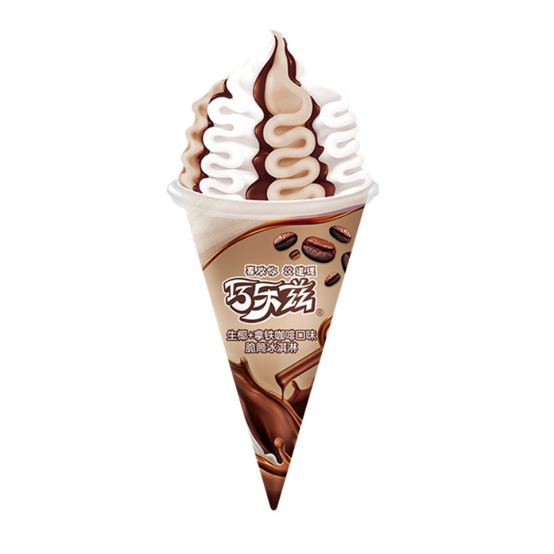 伊利巧乐兹大脆筒冰淇淋姜撞奶蜜桃乌龙雪糕拿铁冷饮冰淇淋