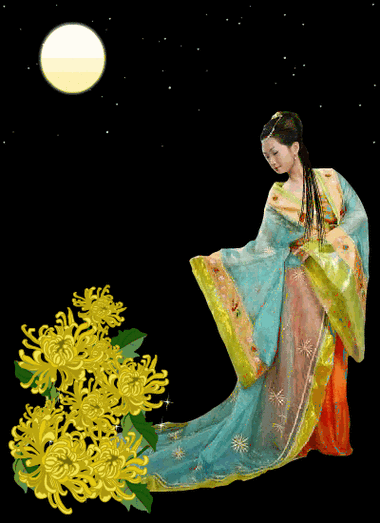 黑底动态美女gif图片