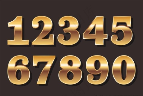 2021年金色主题数字2000x2000dpi300psd模版下载