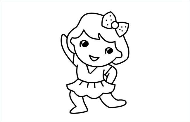 幼儿女孩的简笔画