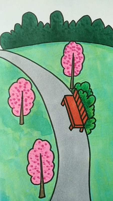 儿童有公园简笔画