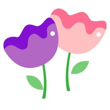 卡通手绘插画小花