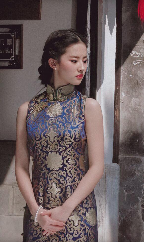 穿改良旗袍的宋茜,这是照着民国ip大剧的女主造型在走红毯啊