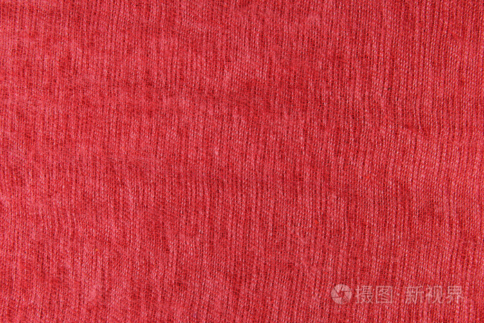 红色织物纹理或背景