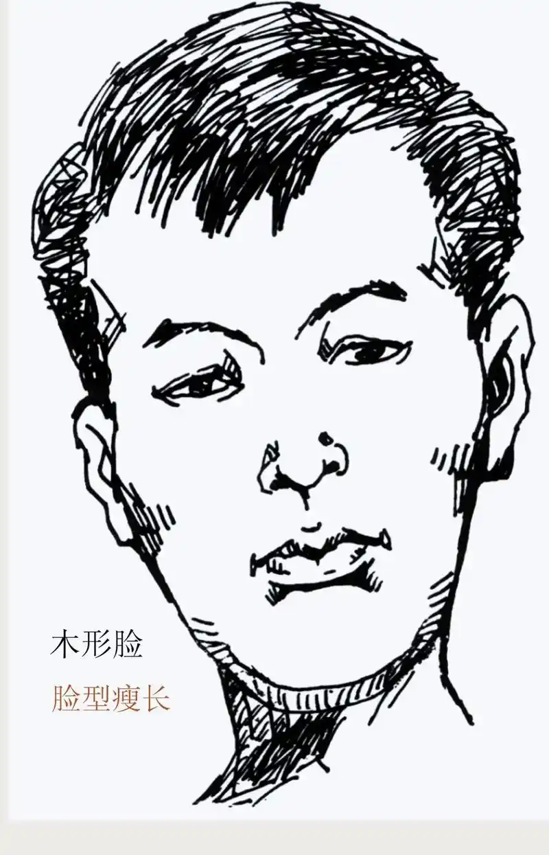 男士五行脸型图#脸型 # - 抖音