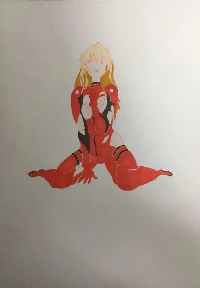 临摹 #明日香 #新世纪福音战士 #手绘 #eva 这是第 - 抖音