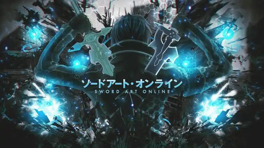 刀剑神域,动漫,壁纸刀剑神域男主酷炫背影