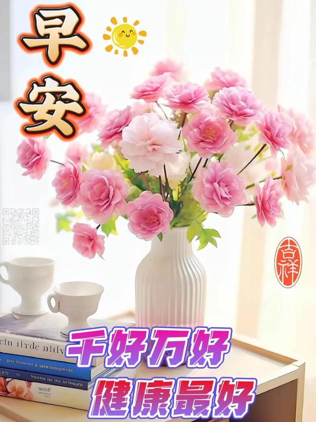 温馨无比问候让你甜甜蜜蜜早安朋友,请接受我的祝福:让微笑爬上脸庞