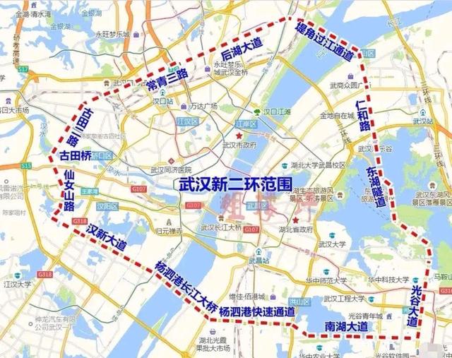 武汉新二环线,这样的走向更便捷了,对此大家怎么看?