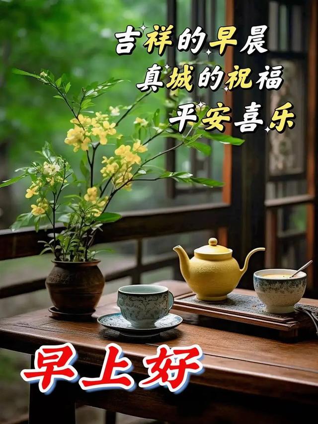 真诚吉祥的早上好暖心问候语天凉免打字问候朋友早安的祝福图片