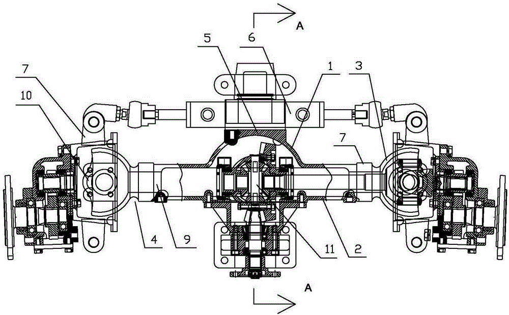手扶拖拉机驱动前桥总成