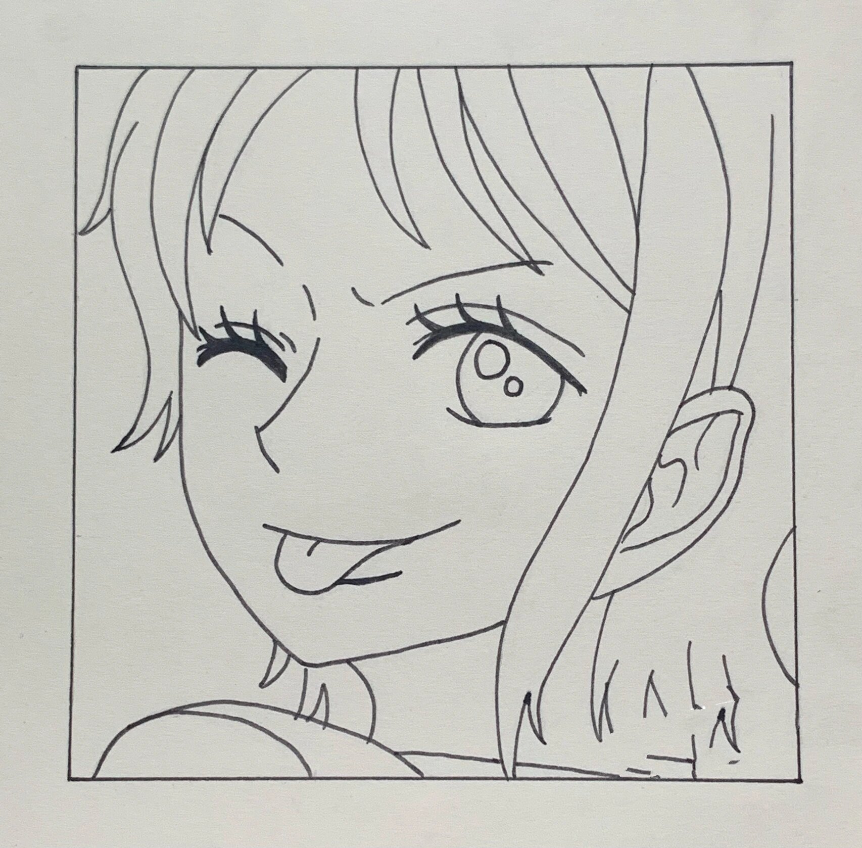 手绘|海贼王·娜美 附线稿过程