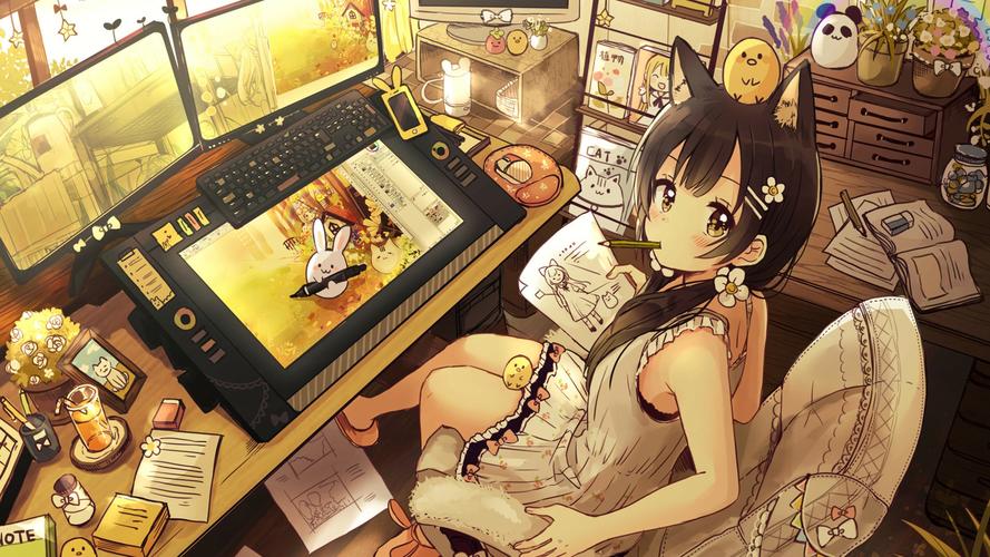 唯美意境,二次元,美女,动漫,卡通,唯美,电脑壁纸,壁纸二次元动漫美女