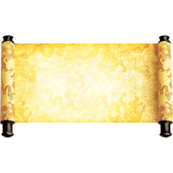 金色精致圣旨卷轴