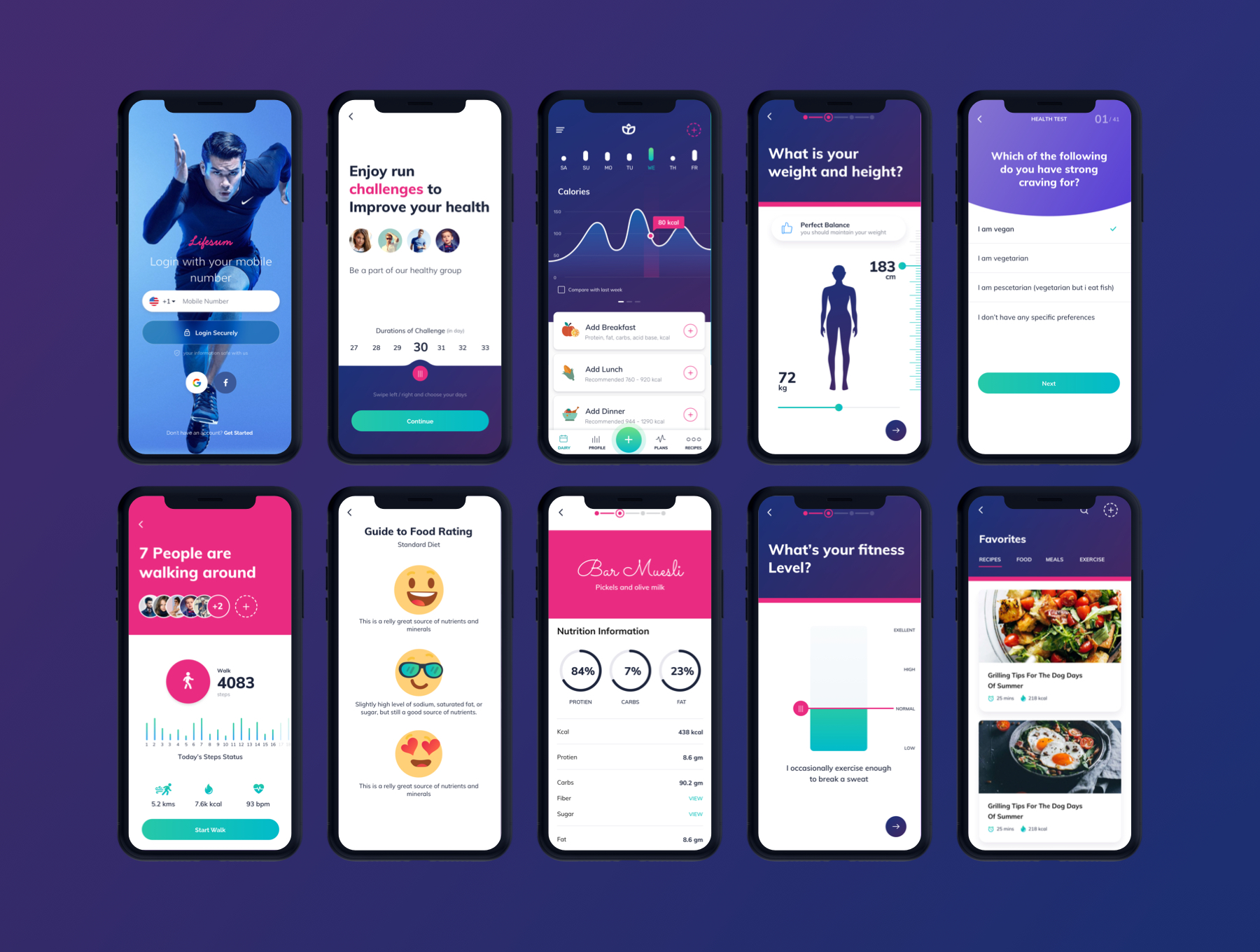 健康健身运动appuikit模板iosui手机ui设计app界面设计模板下载sketch