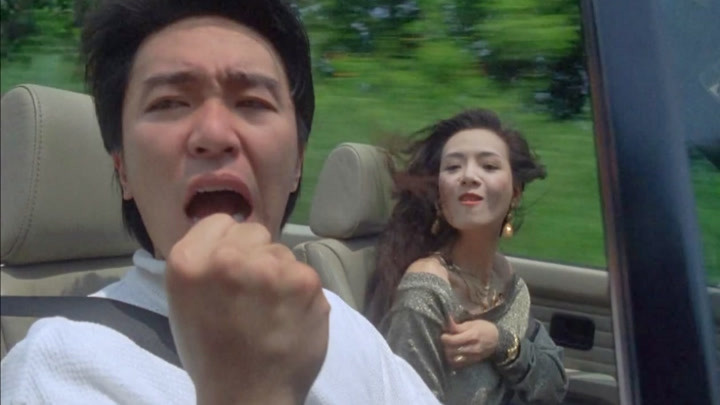 情圣:星爷开跑车兜风,叶子楣这操作,回头率绝对百分之两百!