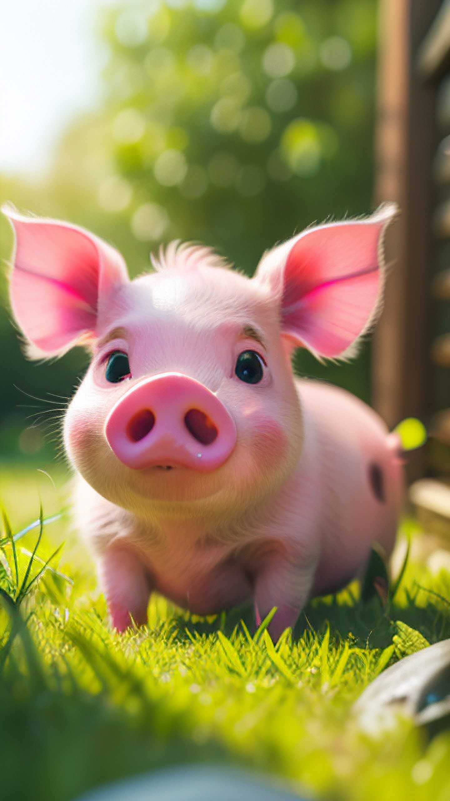来看看这组草丛中的可爱小猪壁纸吧~9991 是不是感觉超级治愈呢?