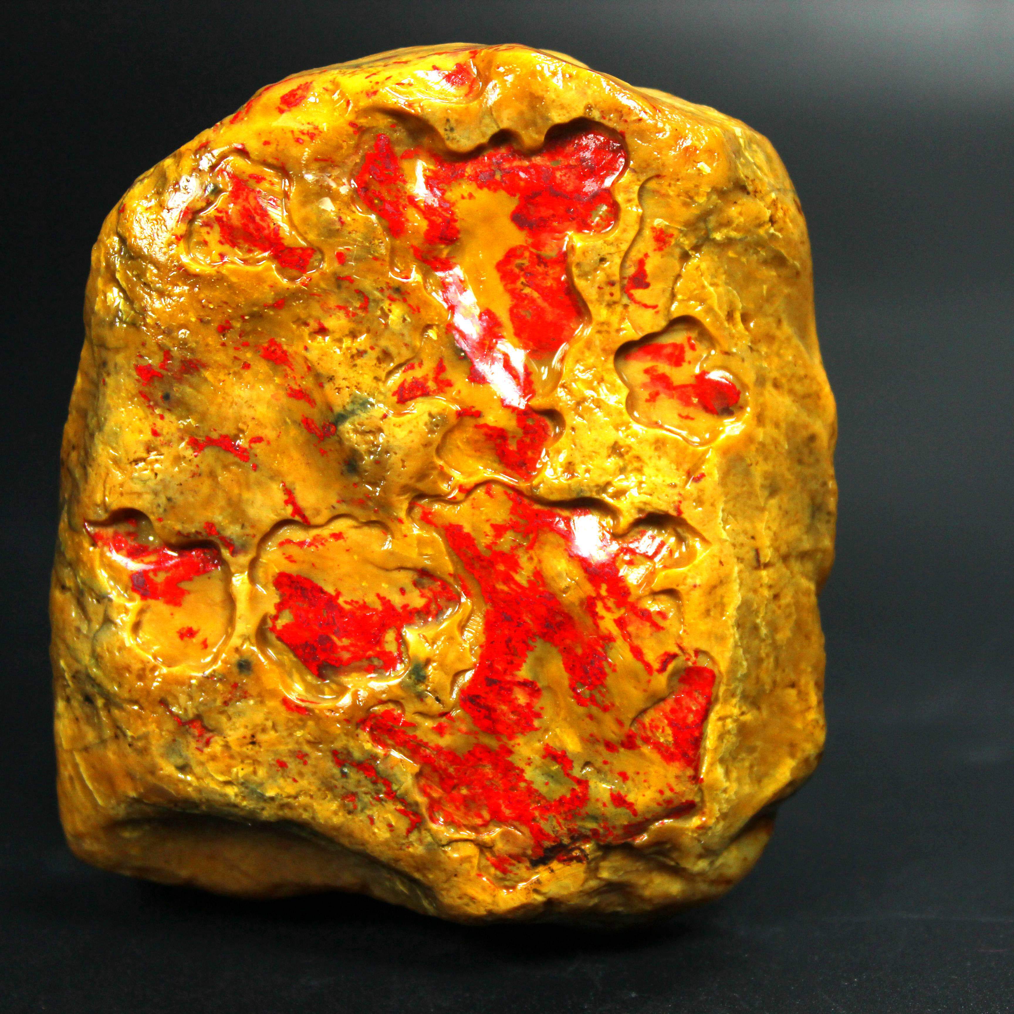 精品昌化田黄鸡血石原石