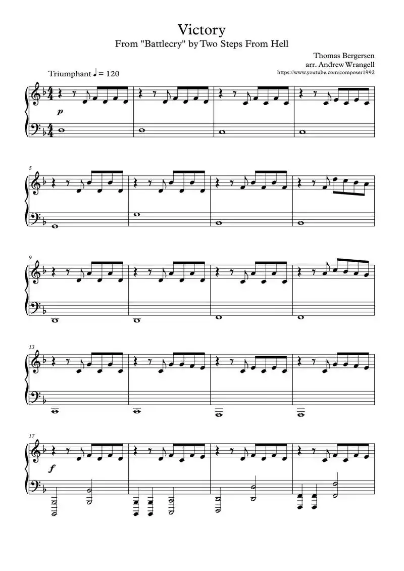 victory必学钢琴曲