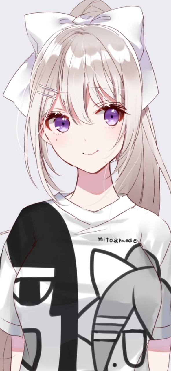 白发紫眸动漫女