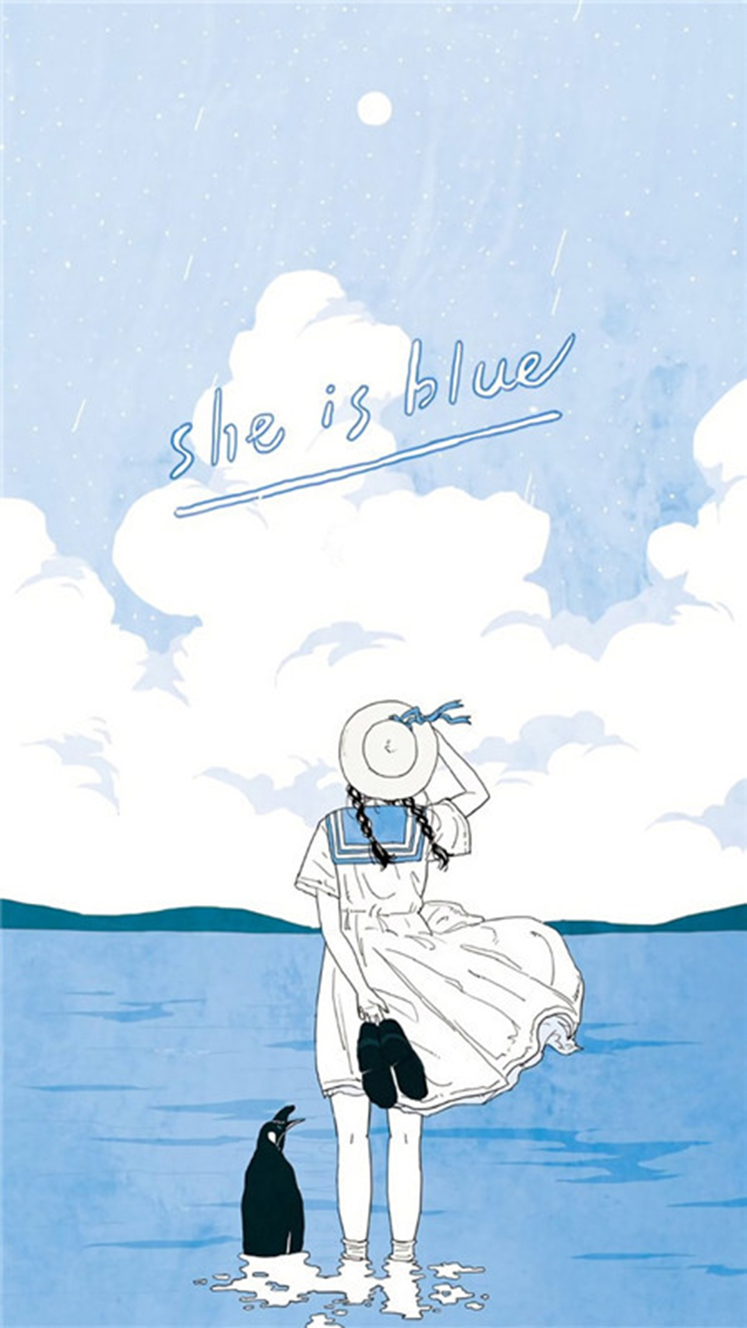 创意手绘插画唯美手机壁纸图片