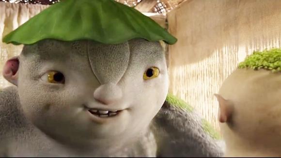 捉妖记2:胡巴被笨笨救下,笨笨问它从哪里来,它直接啃了个图案