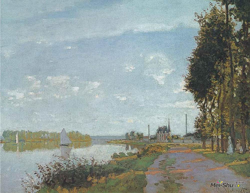 5cm 俄罗斯 圣彼得堡艾尔米塔什博物馆藏塞纳河 1872年 油彩 画布 47.