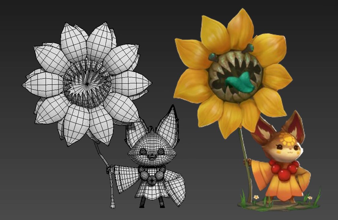 3dmax期末作业卡通角色"狐狸法师",教你三小时轻松搞定!