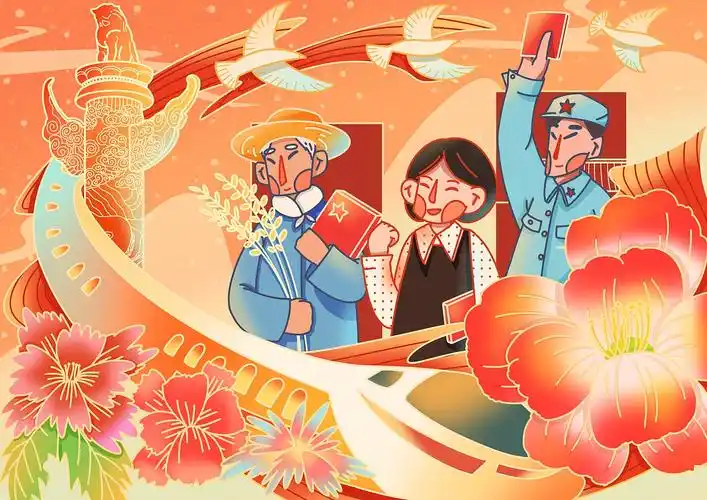 庆祝建党100周年插画设计(客稿)