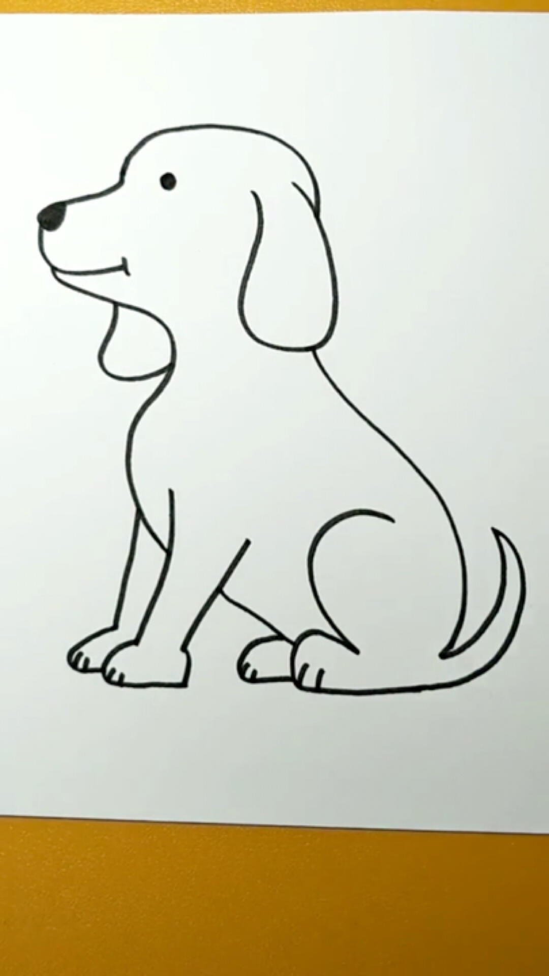 简笔画教程分享十秒钟画出小狗狗简单易学哦