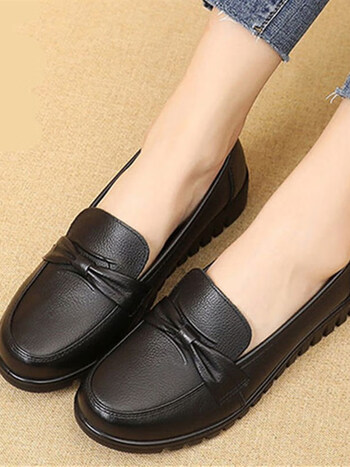 花花公子真皮春秋妈妈鞋单鞋款软底单鞋中老年人女鞋